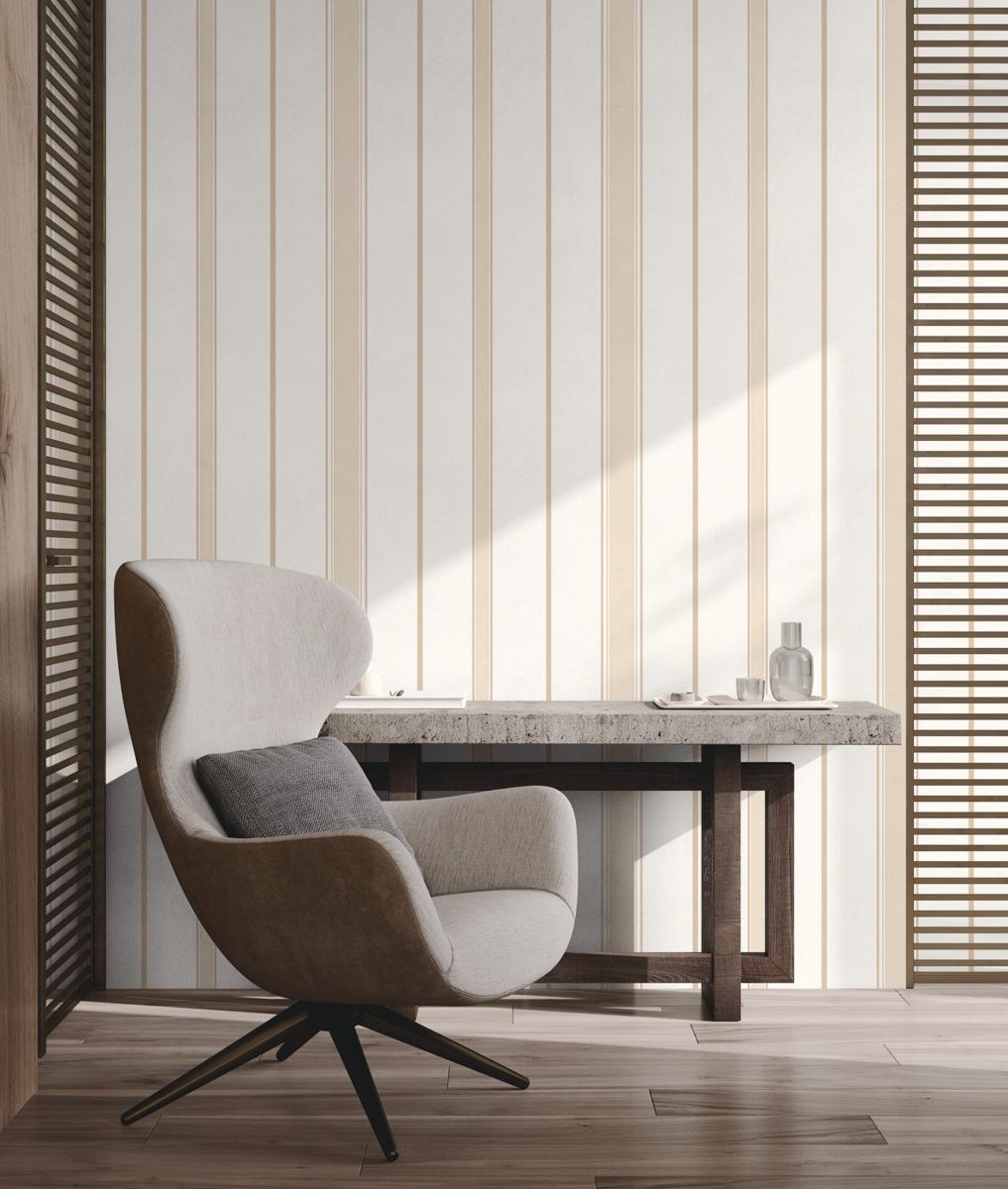 مكتب بخطوط عاجية — ورق جدران من كتالوج لمسات المشرق، موديل TI-81208-2